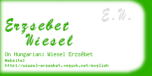 erzsebet wiesel business card